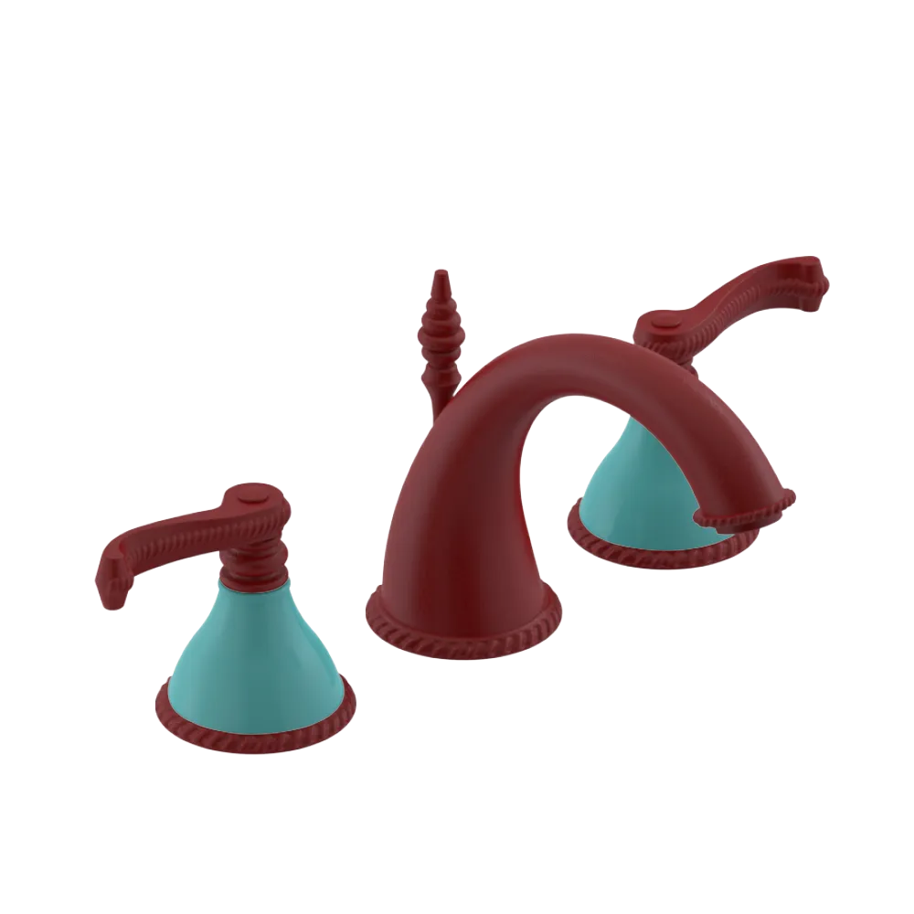 Rubinet Widespread Lav. Set. (less drain) Maroon