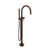 Baril Floor-mounted tub filler with hand shower