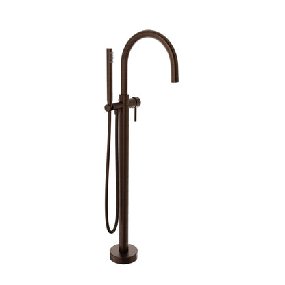 Baril Floor-mounted tub filler with hand shower
