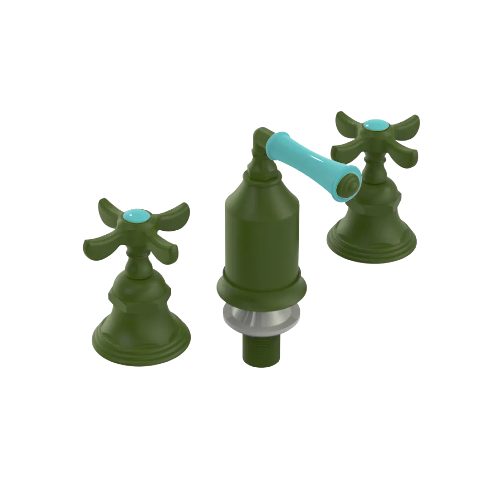 Rubinet Bidet Fitting with Spray, Diverter, and Vacum Breaker (Less Drain) Green Envy