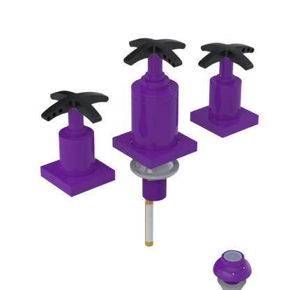 Rubinet Bidet Fitting with Spray, Diverter, and Vacuum Breaker (less drain) Purple Haze