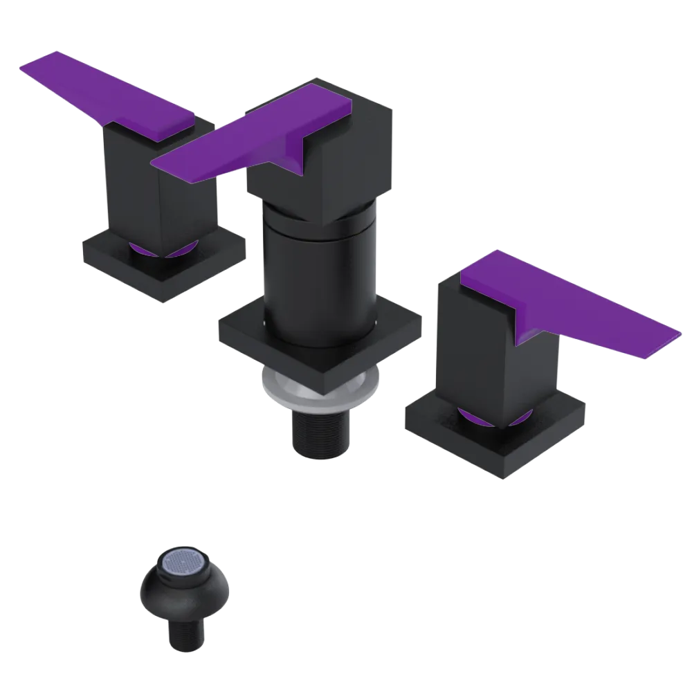 Rubinet Bidet Fitting with Spray, Diverter, and Vacuum Breaker (less drain) Matt Black