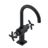 Rubinet Single Hole Dual Handle Lav. Set. (less drain) Matt Black