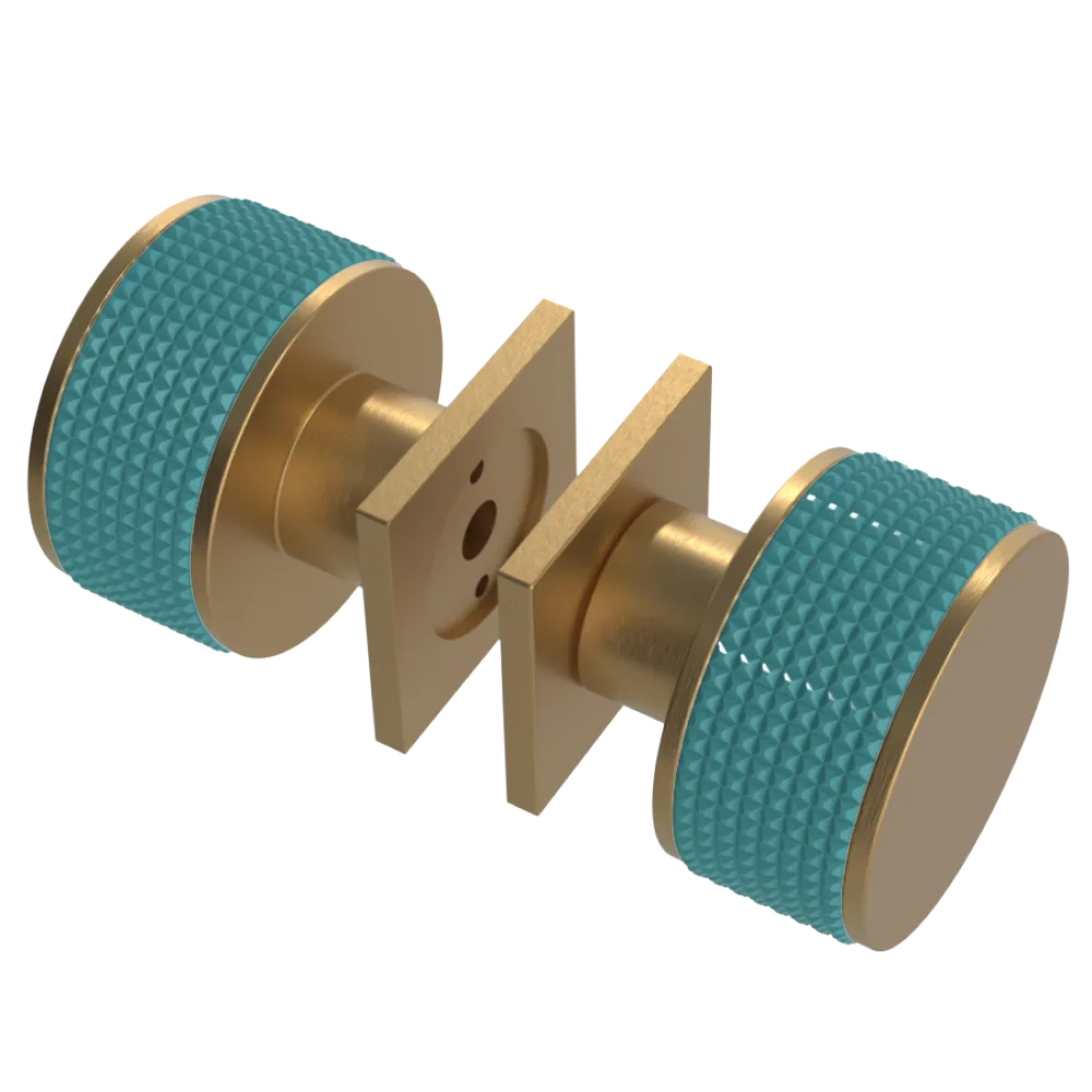 Rubinet Shower Door Knob (set) Satin Gold