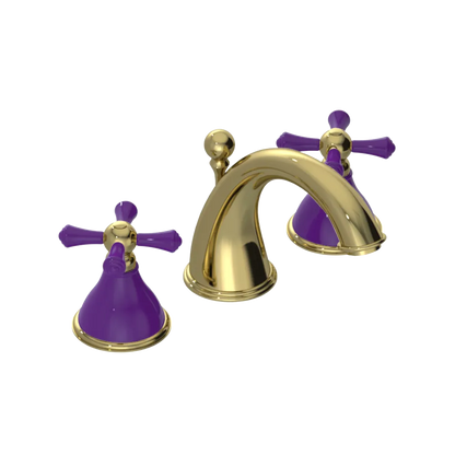 Rubinet Widespread Lav. Set. (less drain) Natural Brass