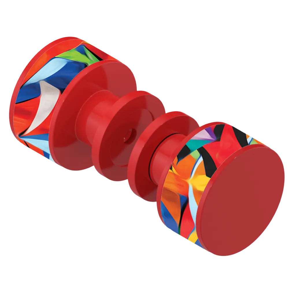 Rubinet Shower Door Knob (set) Red