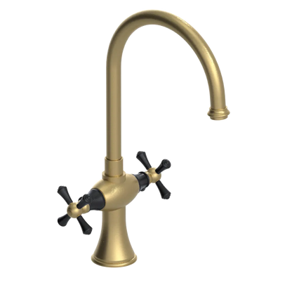 Rubinet Two Handle Single Hole Kitchen Set Satin Brass