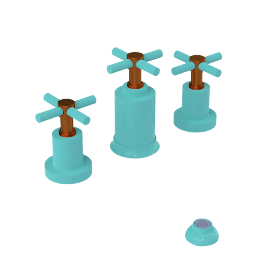 Rubinet Bidet Fitting with Spray, Diverter, and Vacuum Breaker (less drain) Aqua