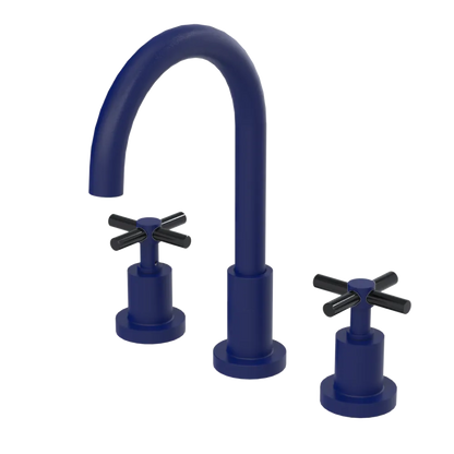 Rubinet Widespread Kitchen Set with LaSalle Spout Midnight Blue