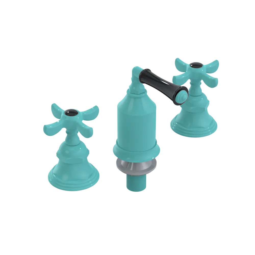 Rubinet Bidet Fitting with Spray, Diverter, and Vacum Breaker (Less Drain) Aqua