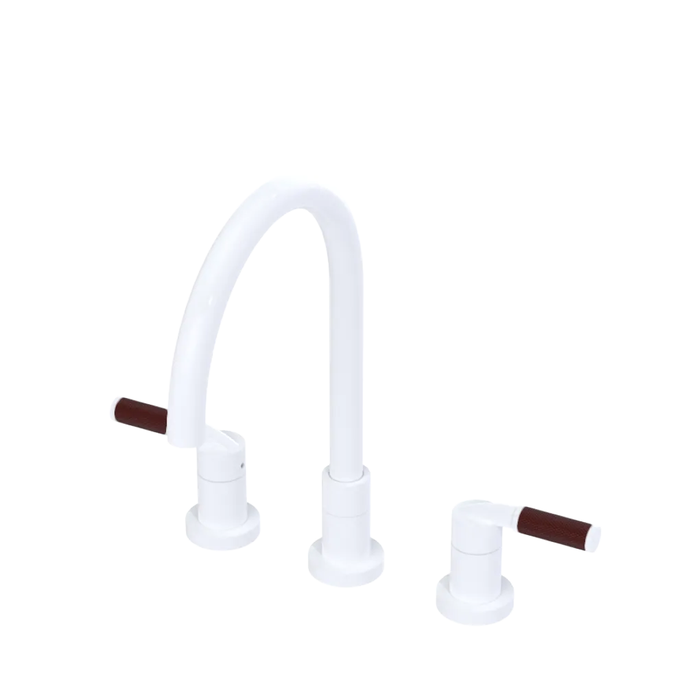 Rubinet Widespread Kitchen Set White