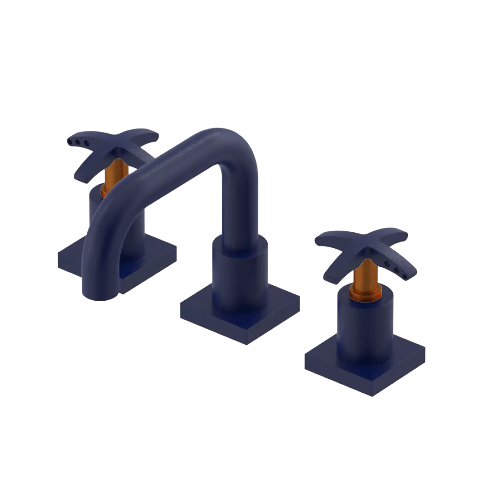 Rubinet Widespread Lav. Set. with Genesis spout (less drain) Midnight Blue