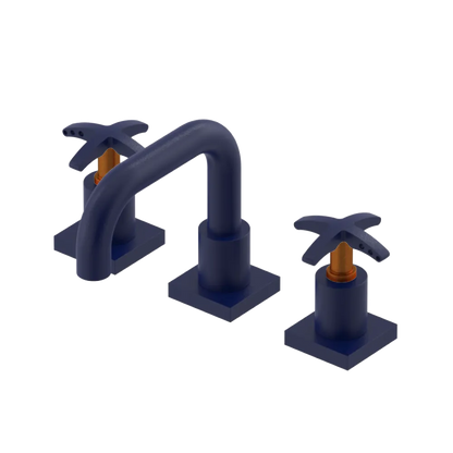 Rubinet Widespread Lav. Set. with Genesis spout (less drain) Midnight Blue