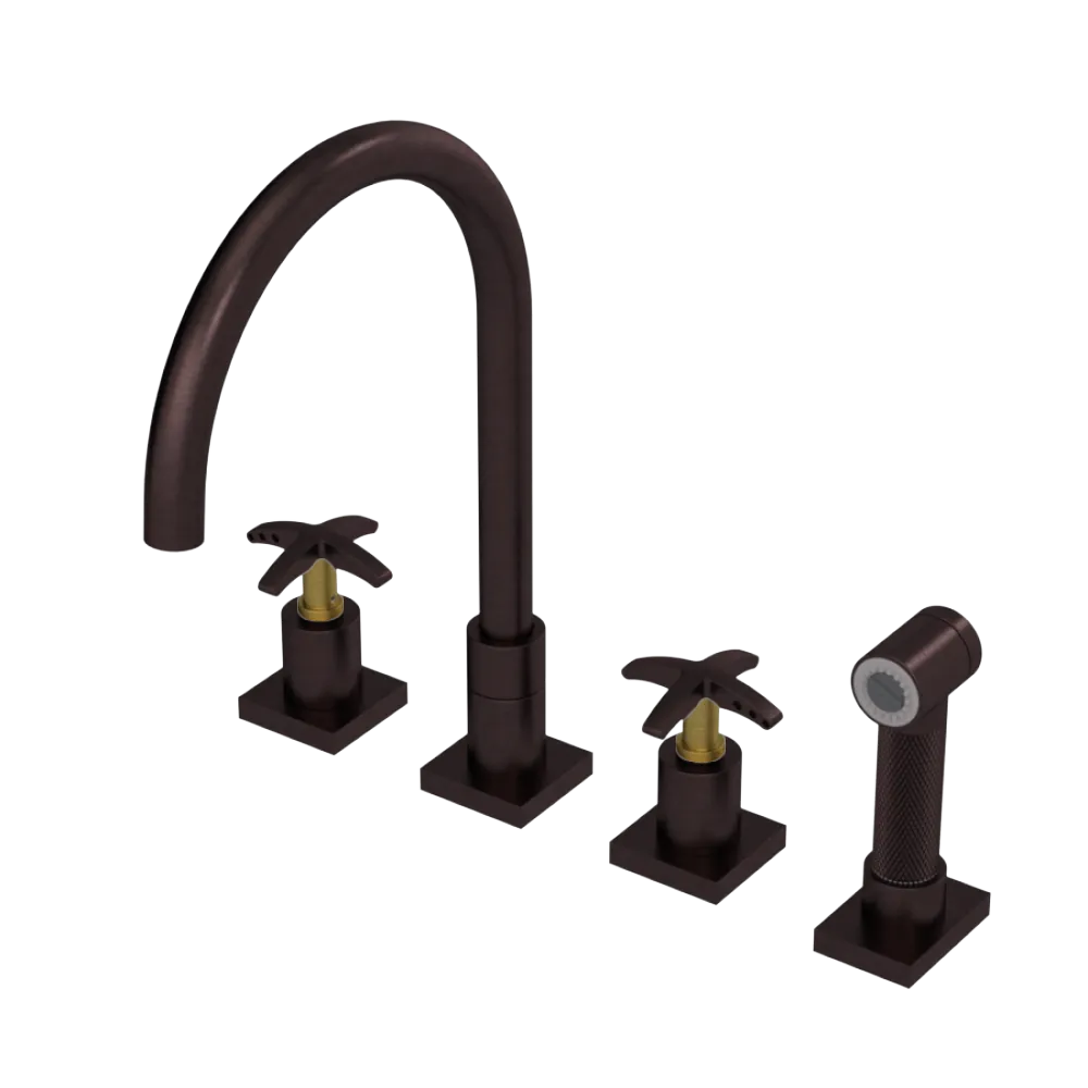 Rubinet Widespread Kitchen Set with Hand Spray Oil Rubbed Bronze