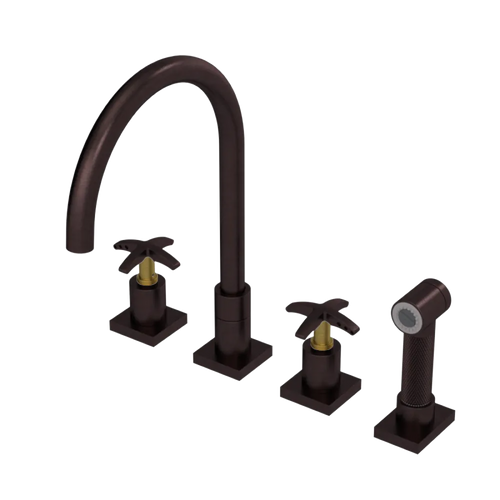 Rubinet Widespread Kitchen Set with Hand Spray Oil Rubbed Bronze