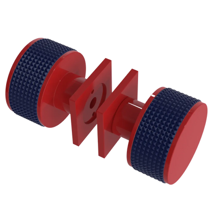 Rubinet Shower Door Knob (set) Red