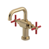 Rubinet Single Hole Dual Handle Lav. Set. (less drain) Gold
