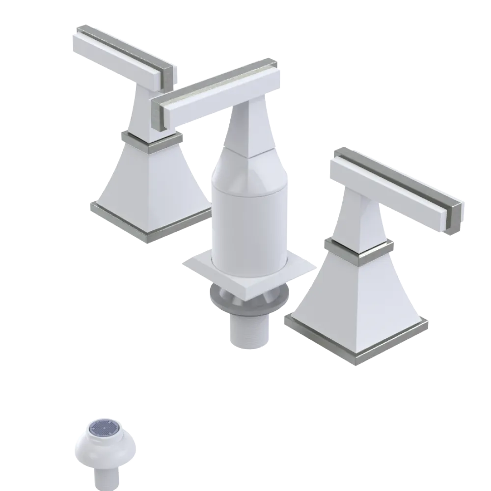 Rubinet Bidet Fitting with Spray, Diverter, and Vacum Breaker (Less Drain) White