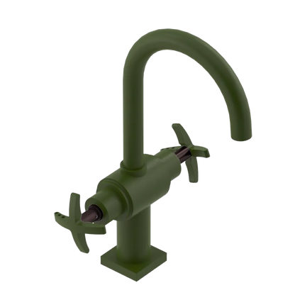Rubinet Single Hole Dual Handle Lav. Set. (less drain) Green Envy