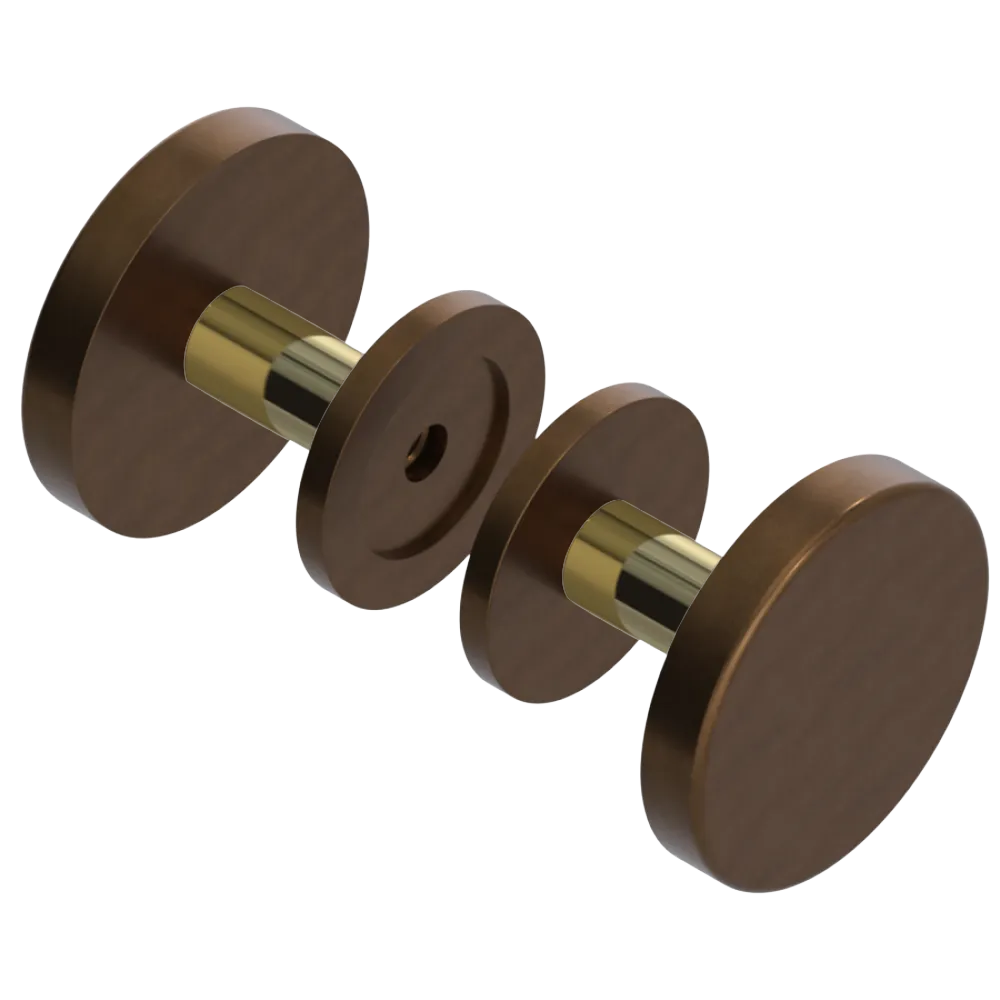 Rubinet Shower Door Knob (set) Tuscan Brass