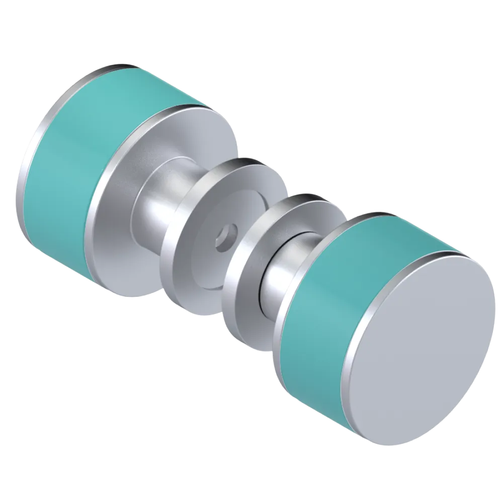 Rubinet Shower Door Knob (set) Satin Chrome