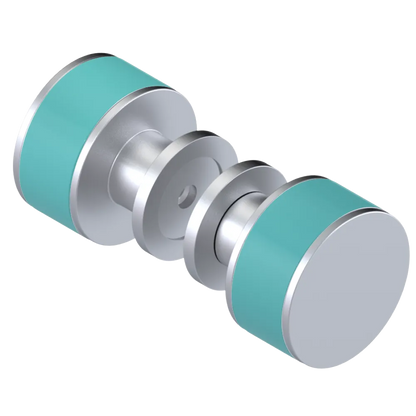 Rubinet Shower Door Knob (set) Satin Chrome