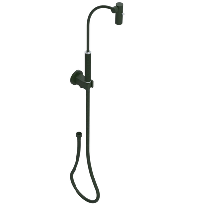 Rubinet Hand Held Shower Bidet with Extended Reach & Dual Function Spray Including Wall Bracket with Supply & Hose (Round) Green Envy