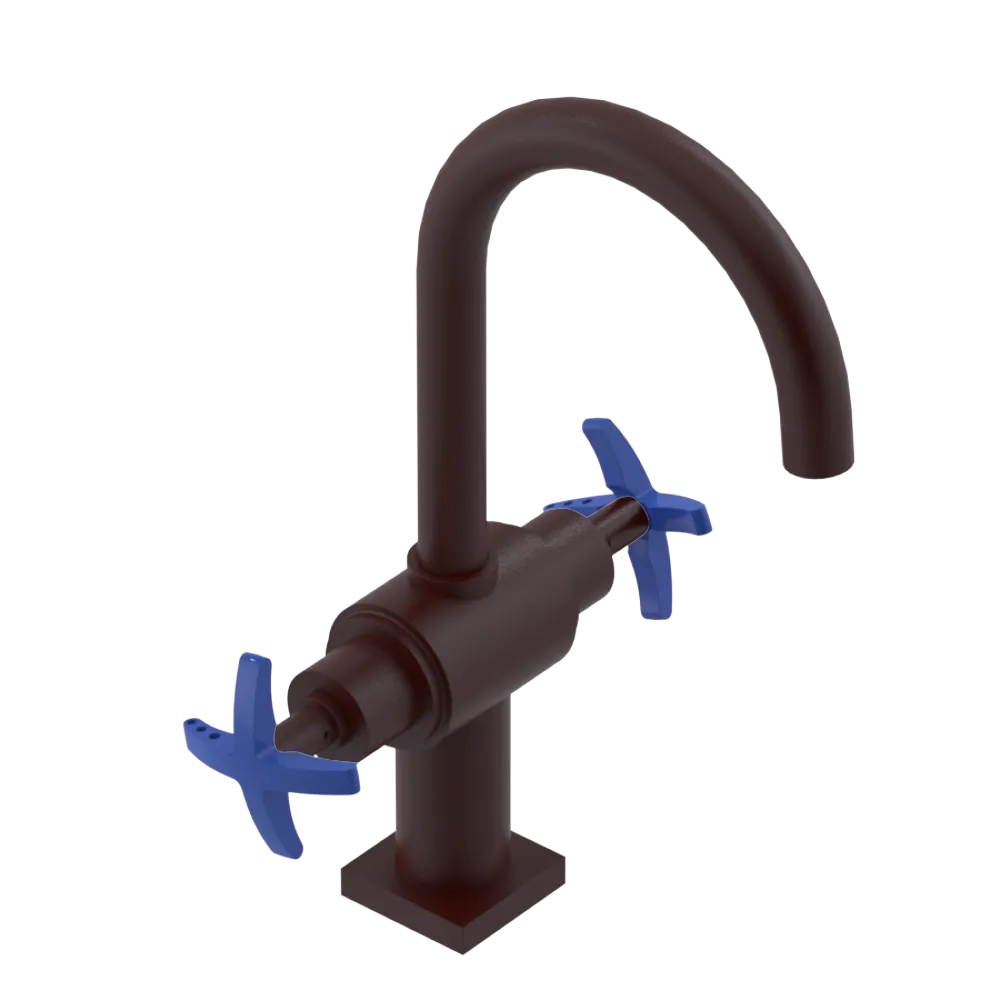 Rubinet Single Hole Dual Handle Lav. Set. (less drain) Bordeaux