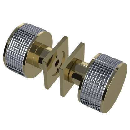 Rubinet Shower Door Knob (set) Natural Brass