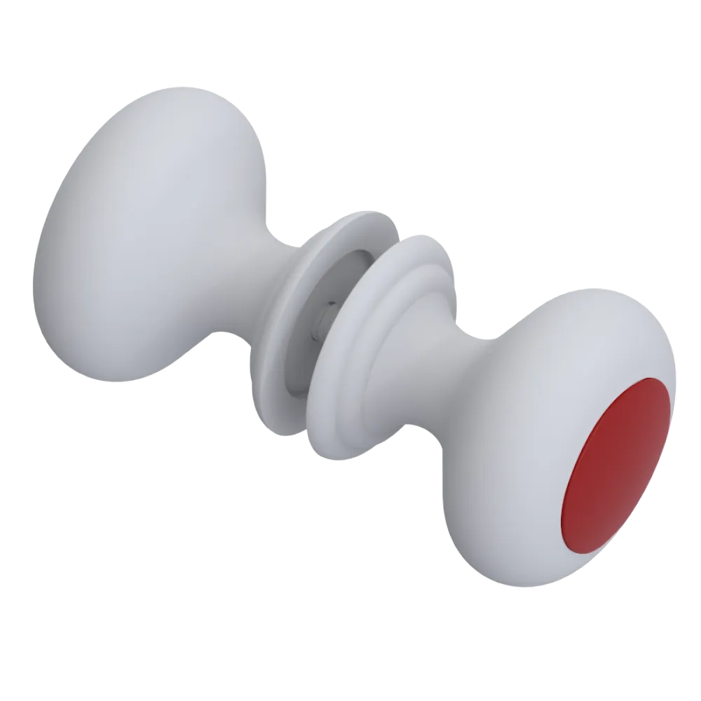 Rubinet Shower Door Knob (set) Matt White