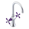 Rubinet Single Hole Dual Handle Lav. Set. (less drain) Satin Chrome