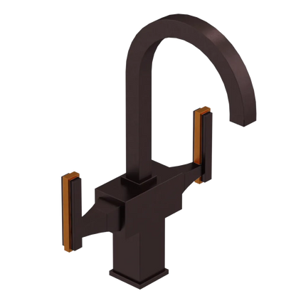 Rubinet Single Hole Dual Handle Lav. Set. (less drain) Oil Rubbed Bronze