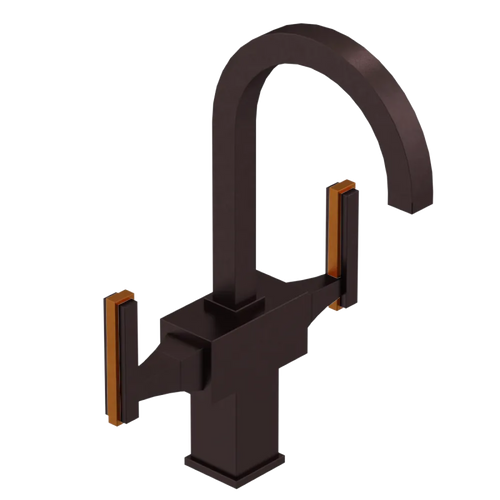 Rubinet Single Hole Dual Handle Lav. Set. (less drain) Oil Rubbed Bronze