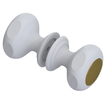 Rubinet Shower Door Knob (set) Matt White