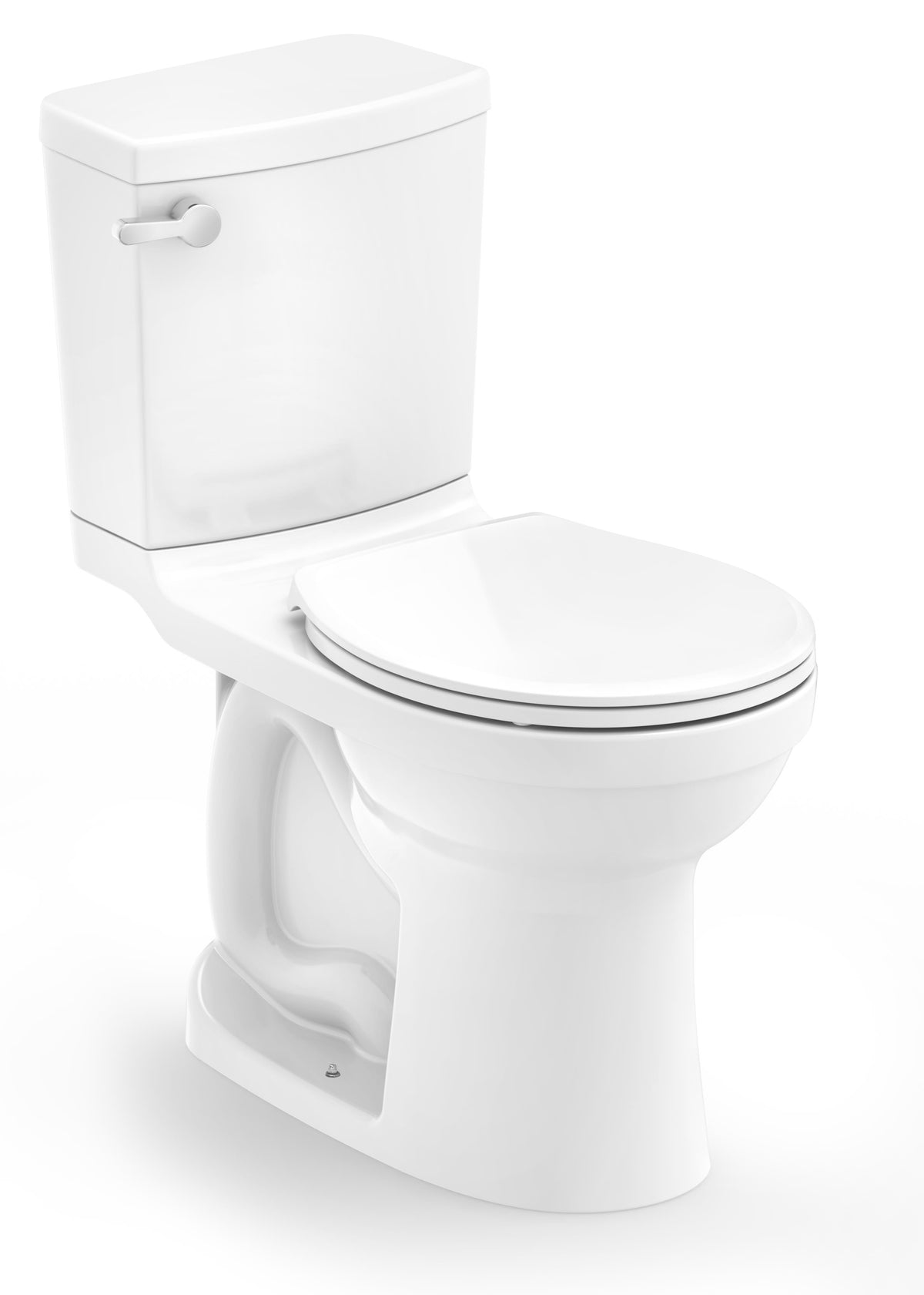 Roca Milano Vitreous china two-piece toilet S-Trap 12", round, exposed trap-way ( Bowl Only )