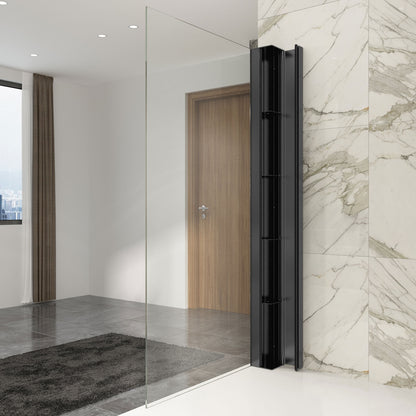 Zitta Corner storage unit 73", Matte Black