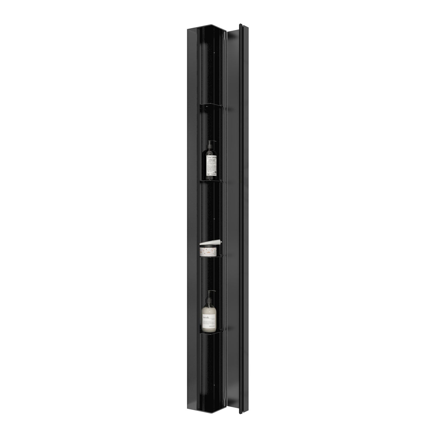 Zitta Corner storage unit 73", Matte Black