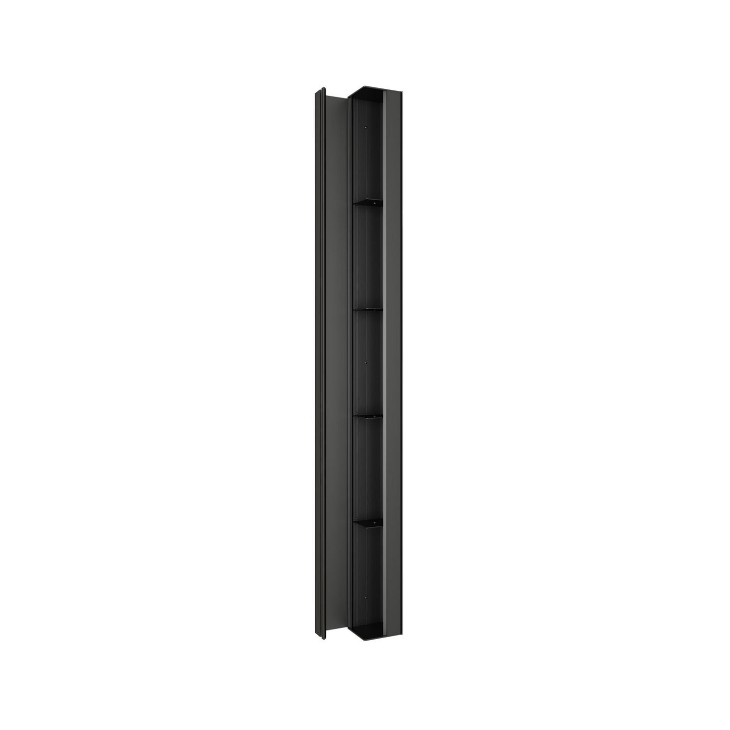 Zitta Corner storage unit 73", Matte Black