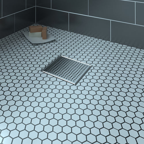 Zitta Square stainless steel grate 8" x 8" square pattern