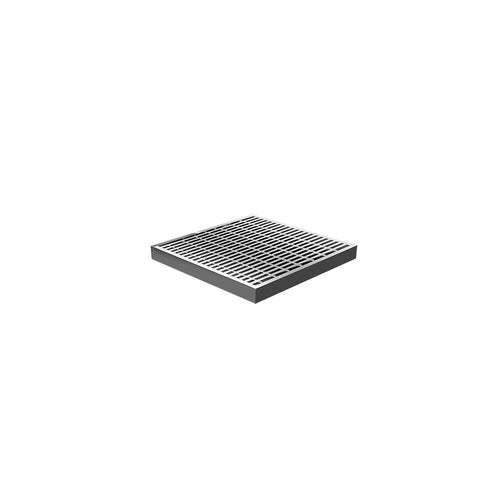 Zitta Square stainless steel grate 8" x 8" linear pattern