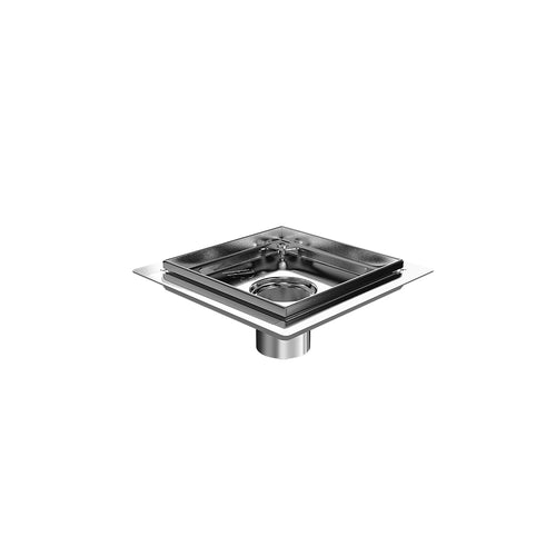 Zitta Square stainless steel grutter rough-in 8" x 8"