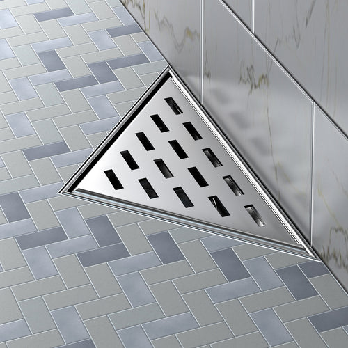 Zitta Stainless steel grate triangle 8" x 8" linear pattern