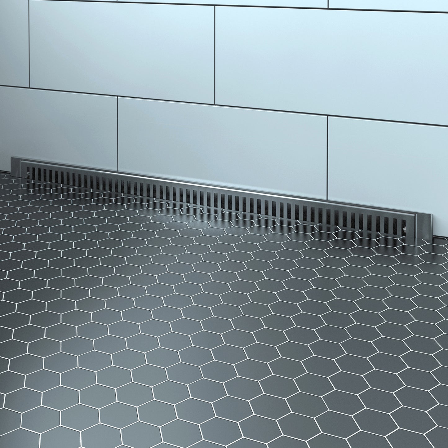 Zitta Complete stainless steel wall drain 26"