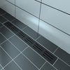 Zitta Linear matte black grate 42" rectangular pattern