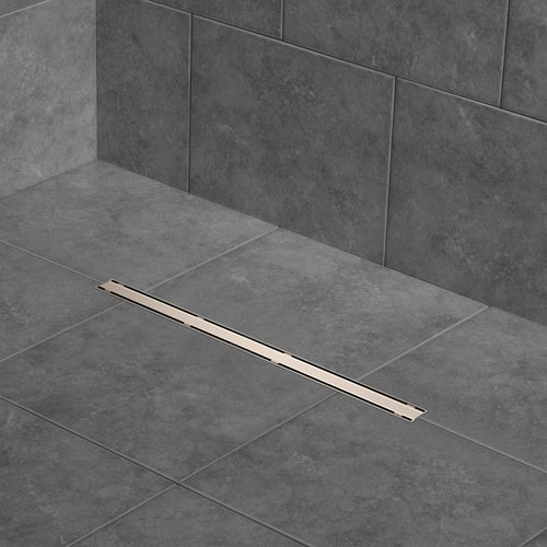 Zitta Complete stainless steel minimalist drain 60" inox