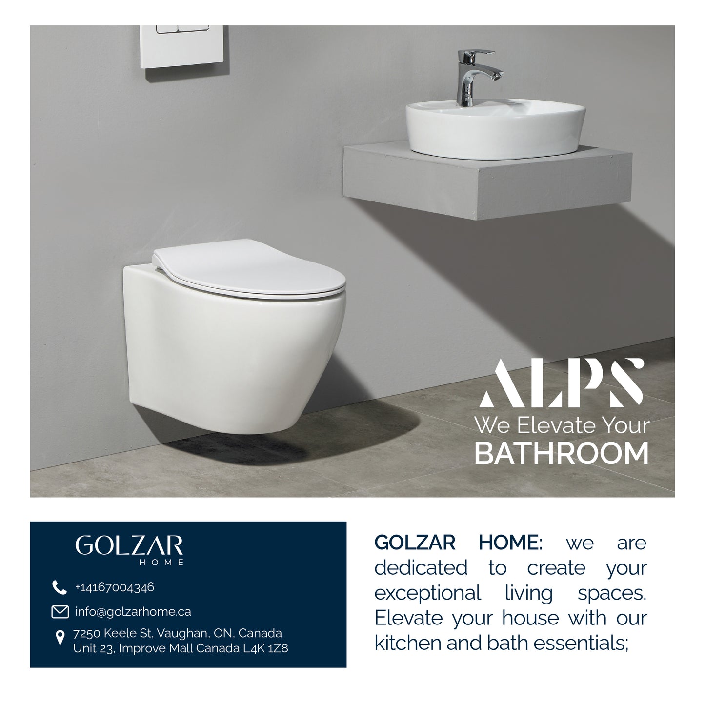 ALPS Wall-Mounted Toilet- KW-99046 - Golzar Home