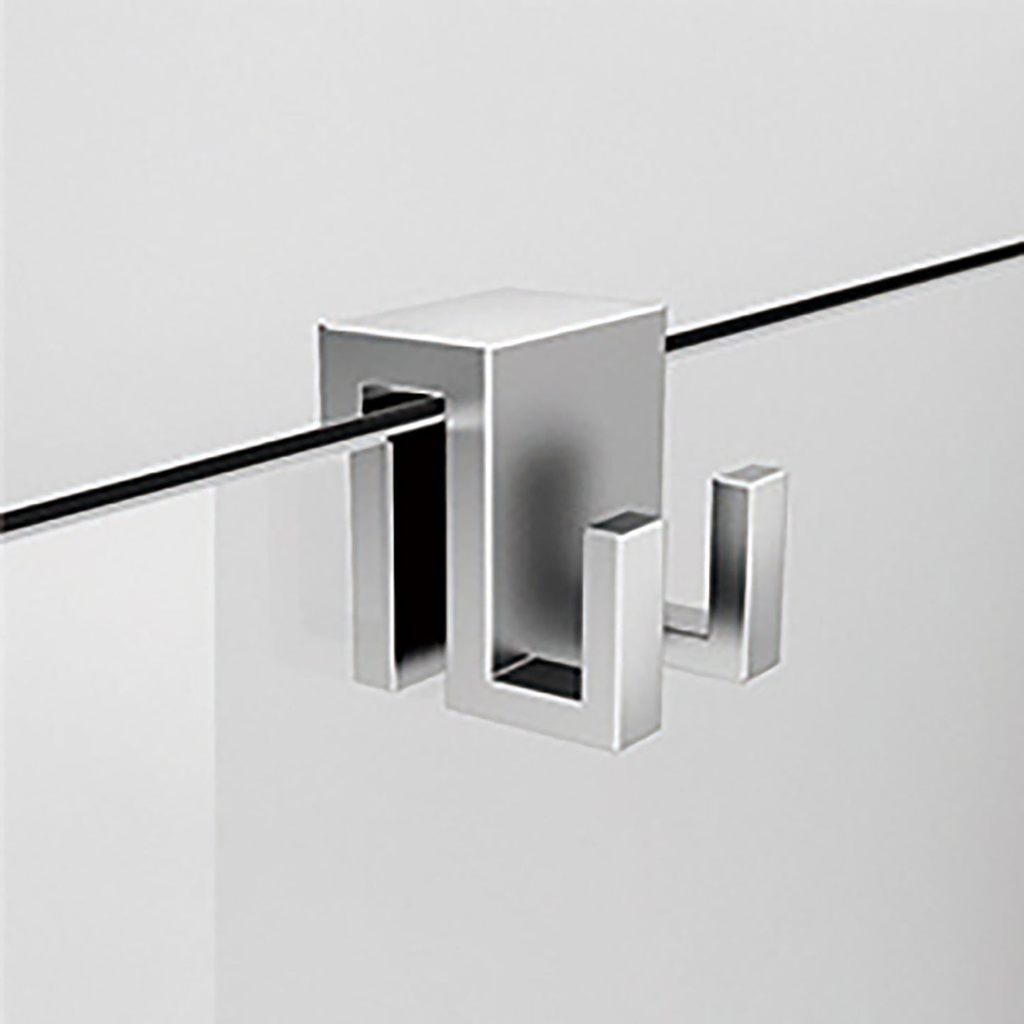 Zitta Robe and squeegee single hook on glass