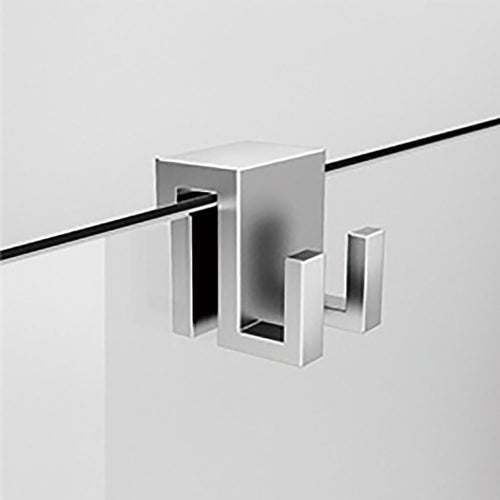 Zitta Robe and squeegee single hook on glass