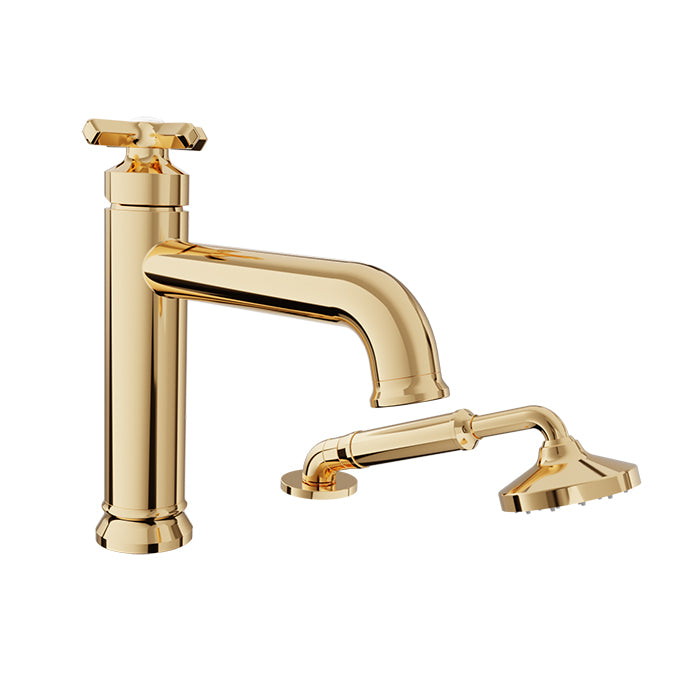 Baril 2-piece tub filler with hand shower