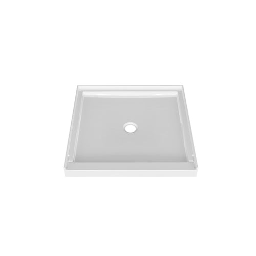 Zitta Shower base 32 x 32, in alcove, in glossy white